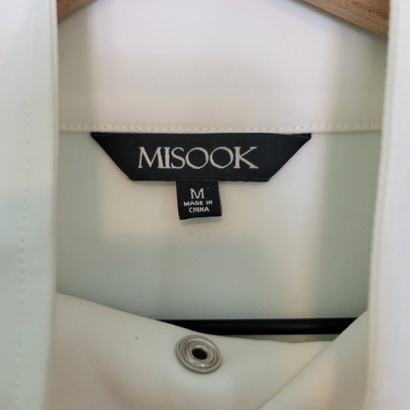 Misook White Lightweight Minimalist Jacket Size Medium - Picture 6 of 8